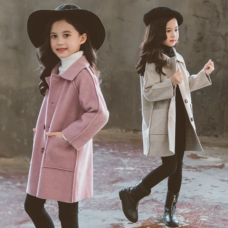 Girls Woolen Coat 2019 New Korean Children's Clothing Autumn and Winter Warm Baby Girls Coat Windbreaker Fashion Clothes 
Girls Woolen Coat 2019 New Korean Children's Clothing Autumn and Winter Warm Baby Girls Coat Windbreaker Fashion Clothes