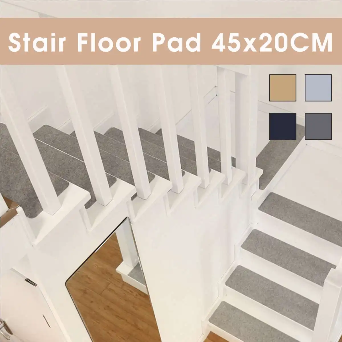 Self-adhesive Non-slip Stair Carpet Mat Reusable Washable Stairway Pads Rug Floor Mat for Kitchen Living Room Hallway Doormat
Self-adhesive Non-slip Stair Carpet Mat Reusable Washable Stairway Pads Rug Floor Mat for Kitchen Living Room Hallway Doormat