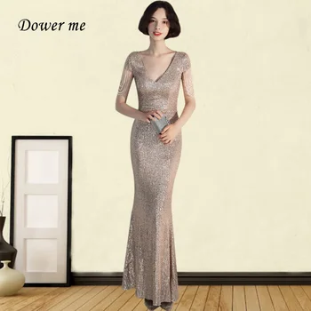Sequin Mermaid Evening Dress GK051 Beading Tassel Formal Party Gowns Deep V-Neck Short Sleeve Vestido De Soiree For Women 2020 
Sequin Mermaid Evening Dress GK051 Beading Tassel Formal Party Gowns Deep V-Neck Short Sleeve Vestido De Soiree For Women 2020