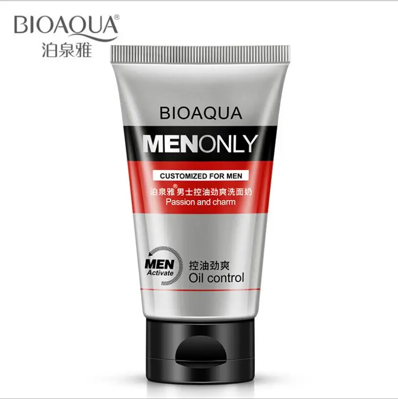 

Bioaqua Man oil-control face cleaner pore cleaner face wash facial cleanser Acne blackhead pore-cleansing Whitening Moisturizing