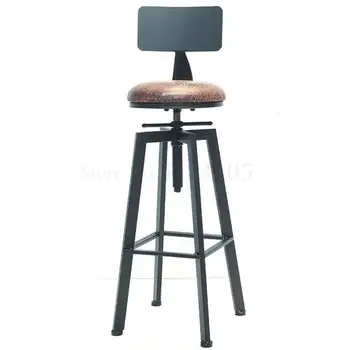 Nordic Iron Bar Chair Industrial Wind Rotating Bar Stool Domestic Lift Bar Chair Solid Wood High Chair Backrest Stool
Nordic Iron Bar Chair Industrial Wind Rotating Bar Stool Domestic Lift Bar Chair Solid Wood High Chair Backrest Stool