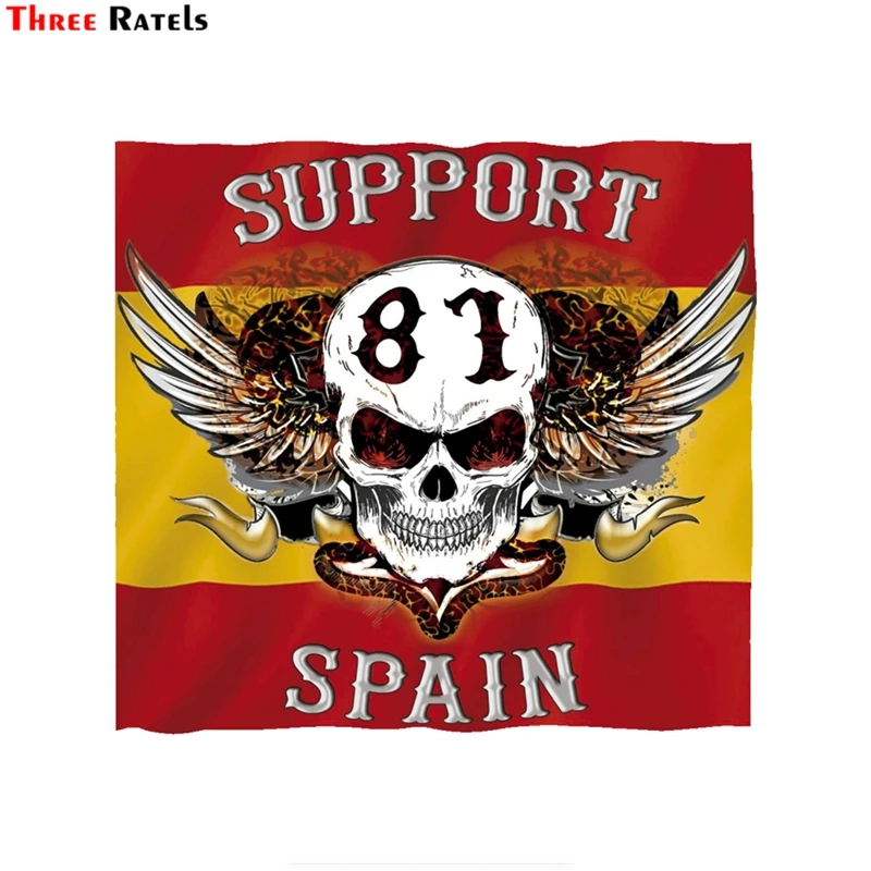 Three ratels FTC-753#14x12.8cm hells angels sticker support 81 spain flag window motorcycle car sticker decal pvc waterproof
Three ratels FTC-753#14x12.8cm hells angels sticker support 81 spain flag window motorcycle car sticker decal pvc waterproof