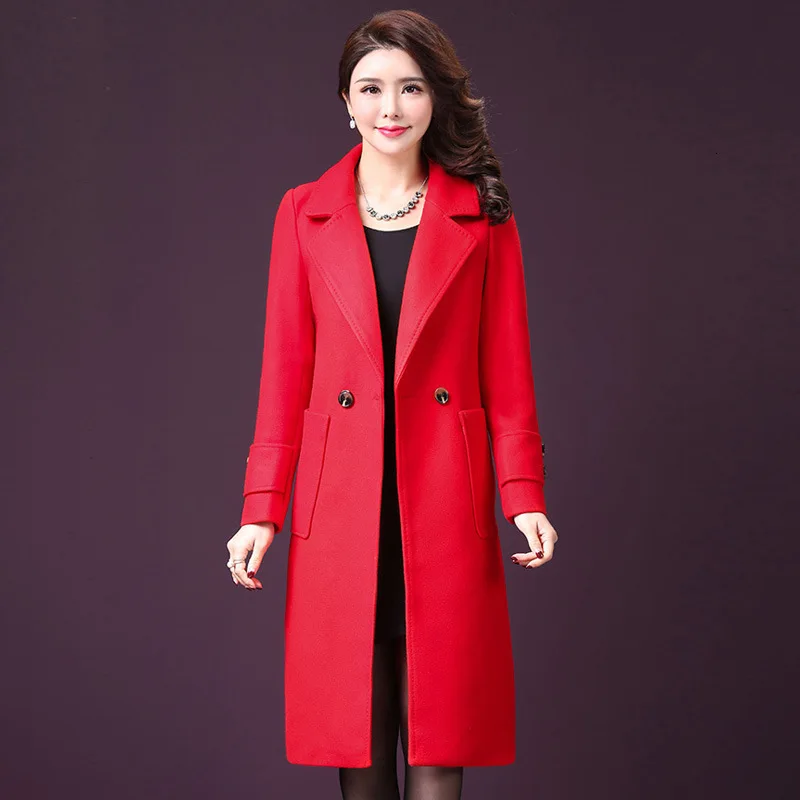 Winter Long Wool Coat Women Business Work Warm Woolen Blends Overcoat Slim Fit Turn Down Collar Office Lady Coats Plus Size 4XL
Winter Long Wool Coat Women Business Work Warm Woolen Blends Overcoat Slim Fit Turn Down Collar Office Lady Coats Plus Size 4XL