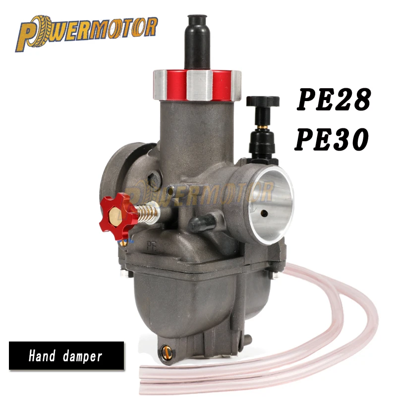 Карбюратор PowerMotor PE28 PE30 гоночный ручной демпфер 28 мм 30 для мотоцикла мопеда