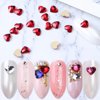 10pcs Heart Crystal Nail Rhinestones 6mm Colorful 3D Nails Art Stones Shiny Glass Gem Valentine Strass Manicure Decoration BE991
10pcs Heart Crystal Nail Rhinestones 6mm Colorful 3D Nails Art Stones Shiny Glass Gem Valentine Strass Manicure Decoration BE991