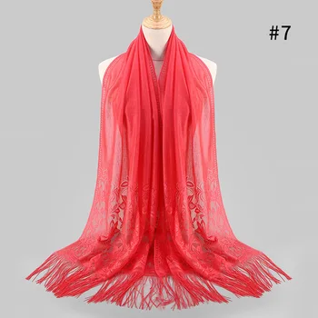 2019 New Spring and Summer Nylon Hollow Out Breathable Tassel Elegant Scarf Lace Versatile Fashion Pure Color Long Turban Shawl 
2019 New Spring and Summer Nylon Hollow Out Breathable Tassel Elegant Scarf Lace Versatile Fashion Pure Color Long Turban Shawl