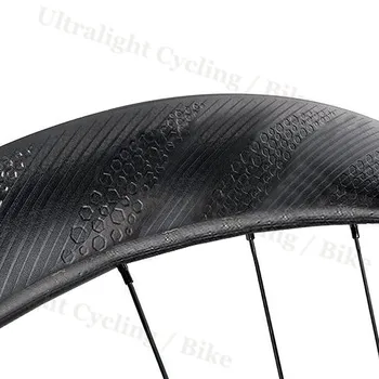 

Dimple 454 Disk Wheelset Center-Lock Carbon-Wheels-Disc-Brake Carbon-Rim Road-Bike 700c 58mm UCI light weight gravel wheelset