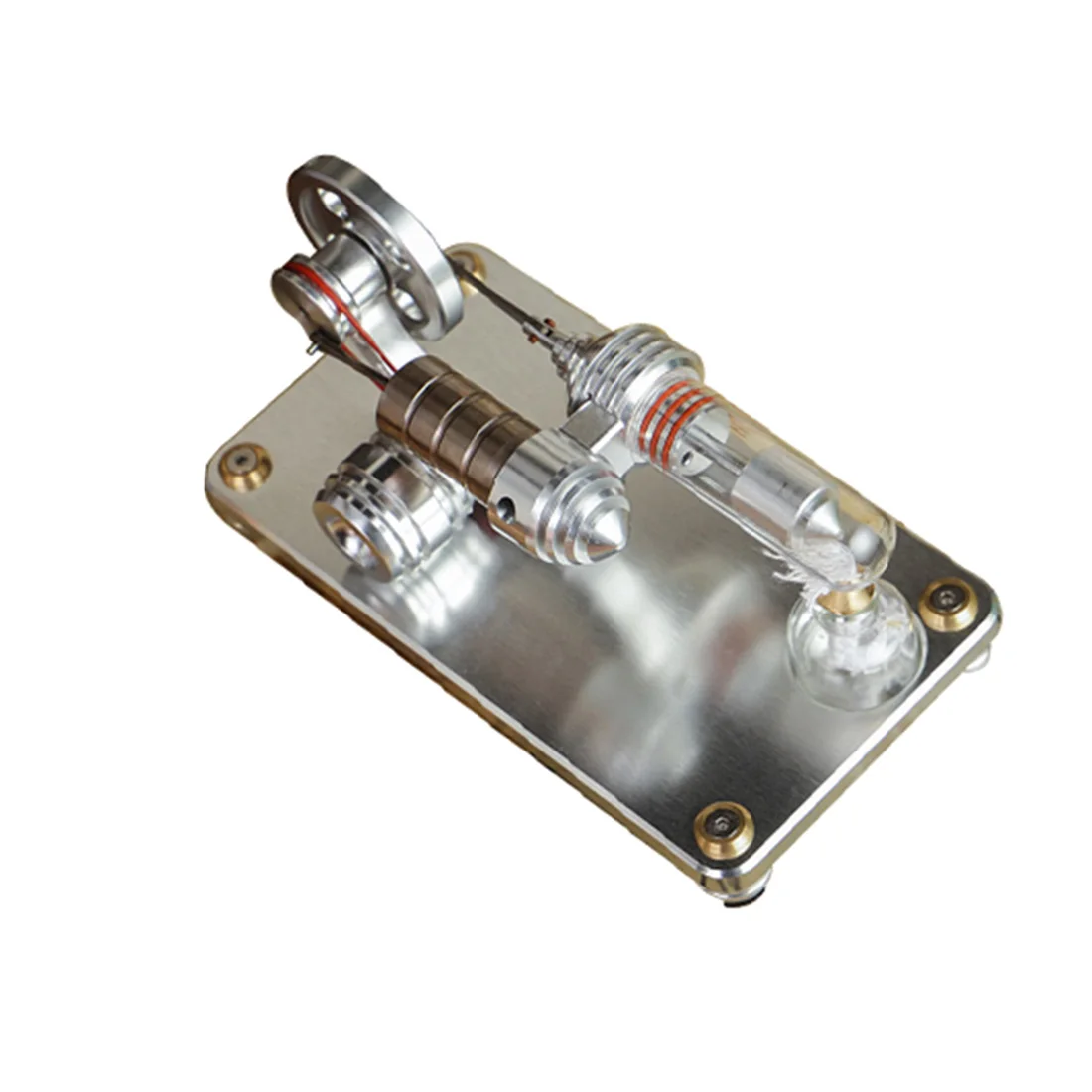 Miniature External Combustion Engine Stirling Engine Model Educational Toy For Science Teaching - Silver
Miniature External Combustion Engine Stirling Engine Model Educational Toy For Science Teaching - Silver