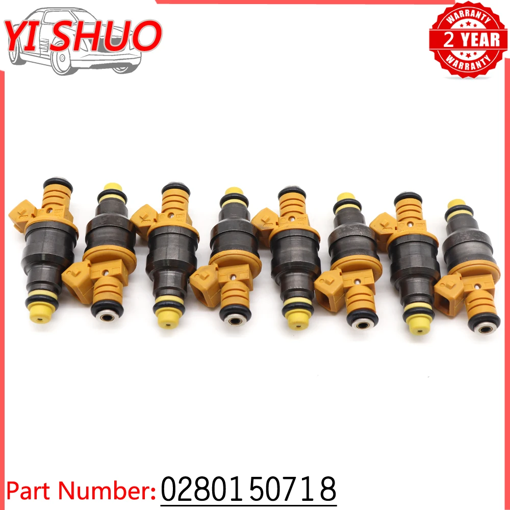 

8x Car Fuel Injectors Nozzle 0280150718 for Ford F150 F250 F350 Mustang E-150 E-250 E-350 Lincoln Navigator 4.6L 5.0L 5.4L 5.8L