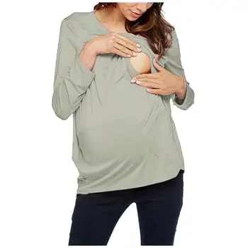 Maternity Nursing Shirt Nursing Tops Stripe Long Sleeve O Neck Tunic Top Nursing Tops For Breastfeeding Pregnant Shirt #20
Maternity Nursing Shirt Nursing Tops Stripe Long Sleeve O Neck Tunic Top Nursing Tops For Breastfeeding Pregnant Shirt #20