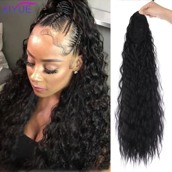 XIYUE Corn Wavy Long Ponytail Synthetic Hairpiece Wrap on Clip Hair Extensions Ombre Brown Pony Tail Hair Extensions For Women
XIYUE Corn Wavy Long Ponytail Synthetic Hairpiece Wrap on Clip Hair Extensions Ombre Brown Pony Tail Hair Extensions For Women