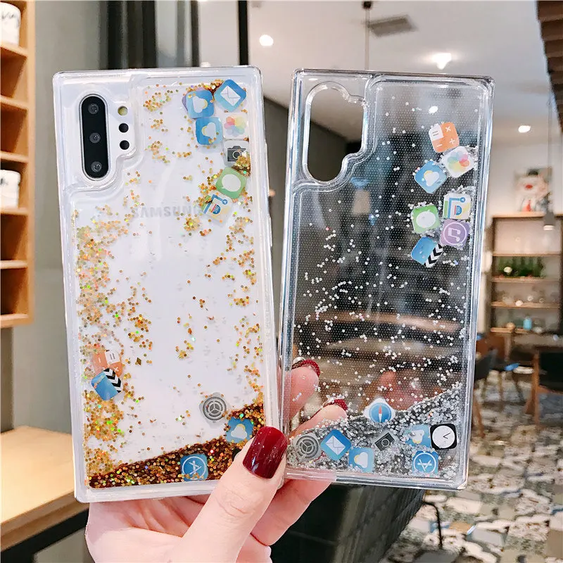 Рождественский чехол для самсунг Galaxy S7 Edge S8 S9 S10 лайт Pro нот 8 9 10 Чехол зыбучие