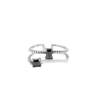 Vintage Double Layers Ring with Zircon Stone for Female S925 Pure Silver Retro Twist Irregular Personalized Finger Jewelry C125
Vintage Double Layers Ring with Zircon Stone for Female S925 Pure Silver Retro Twist Irregular Personalized Finger Jewelry C125
