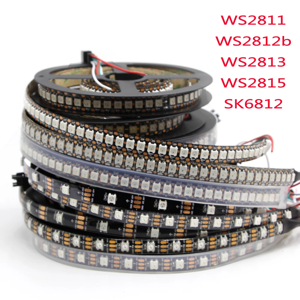 WS2815 DC12V WS2812B WS2813 RGB Светодиодные ленты светильник индивидуально адресуемых