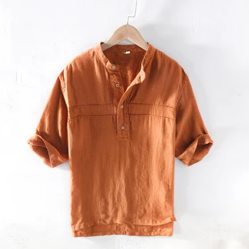 2020 New Arrival Summer Short-sleeved Shirts Men 100% Linen White Solid Color Loose Plus Size Stand Collar Tops Y2735
2020 New Arrival Summer Short-sleeved Shirts Men 100% Linen White Solid Color Loose Plus Size Stand Collar Tops Y2735