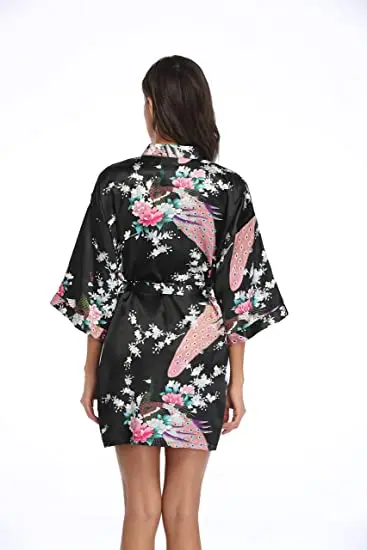 2015 Silk Kimono Robe Bathrobe Women Satin Robe Robe Longue Femme For Women Night Sexy Robes Night Grow For Bridesmaid Summer 2015 Silk Kimono Robe Bathrobe Women Satin Robe Robe Longue Femme For Women Night Sexy Robes Night Grow For Bridesmaid Summer