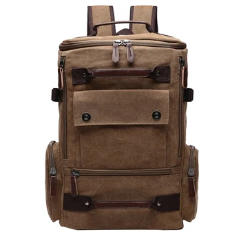 Men Large Capacity Camping Students Multi Pocket Laptop School Bag Travel Casual With Button Backpack Top Handle Canvas Solid
Men Large Capacity Camping Students Multi Pocket Laptop School Bag Travel Casual With Button Backpack Top Handle Canvas Solid