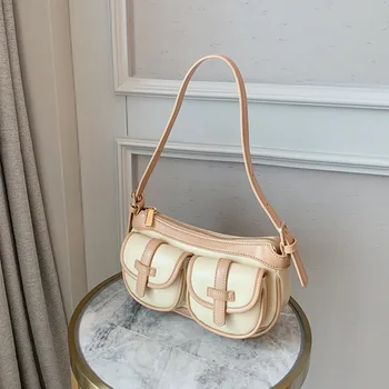 Korean 2020 New Fashion Double Pocket Vintage Armpit Bag Women's One Shoulder Crossbody Simple Package C957
Korean 2020 New Fashion Double Pocket Vintage Armpit Bag Women's One Shoulder Crossbody Simple Package C957