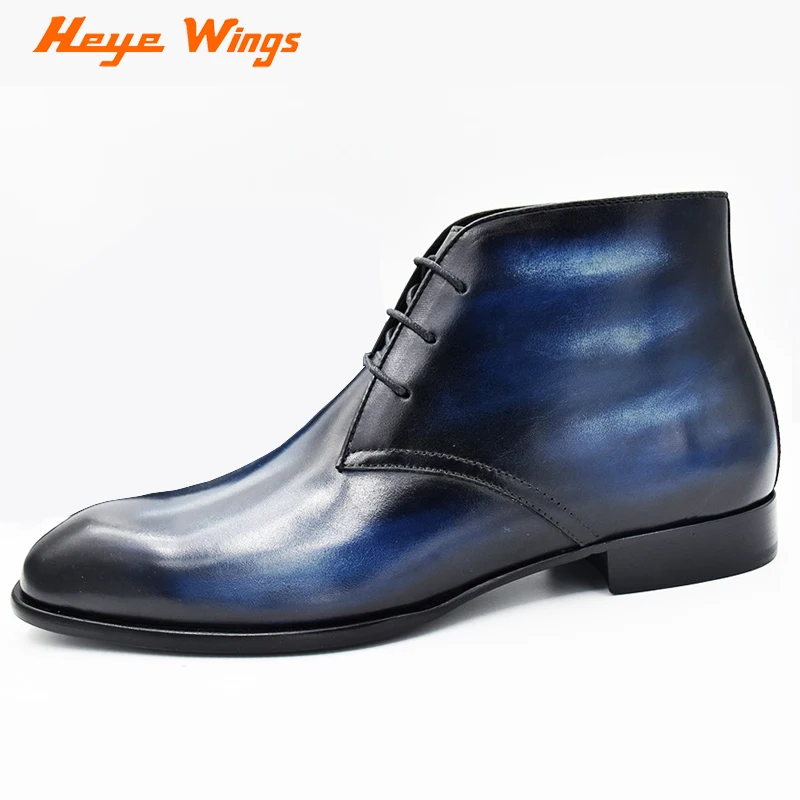 Goodyear Welted ручная работа Мужская модная мужская обувь из телячьей кожи для