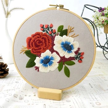 DIY Embroidery Flower Materials Package Embroidery Hoop Handmade Cross Stitch Kits For Beginners bordado Decor Sewing Supplies
DIY Embroidery Flower Materials Package Embroidery Hoop Handmade Cross Stitch Kits For Beginners bordado Decor Sewing Supplies