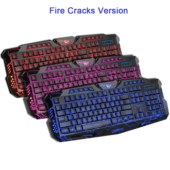 104 Keys Fire Cracks Veins Gaming Keyboard Cool 3 Color Switchable Backlit Keypad USB Wired Office Keyboard for Desktop PC 
104 Keys Fire Cracks Veins Gaming Keyboard Cool 3 Color Switchable Backlit Keypad USB Wired Office Keyboard for Desktop PC