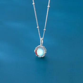 Coolkala silver sweet fantasy gradient synthetic glazed women's delicate flower necklace
Coolkala silver sweet fantasy gradient synthetic glazed women's delicate flower necklace