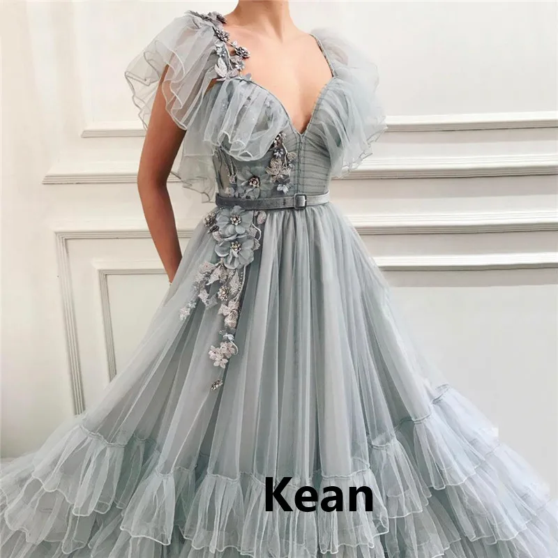 Silver Evening Dress Deep-v Ruffle Special Occasion robe soiree Islamic Dubai Kaftan Saudi Arabic Evening Boho Prom Dress
Silver Evening Dress Deep-v Ruffle Special Occasion robe soiree Islamic Dubai Kaftan Saudi Arabic Evening Boho Prom Dress