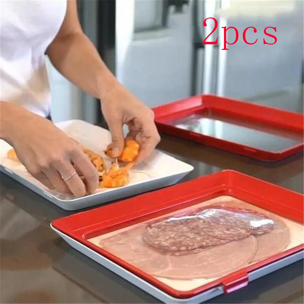 2pcs Storage Tray Prevention Food Vacuum Preservation magic elastic Fresh Tray Refrigerator Food Container Set
2pcs Storage Tray Prevention Food Vacuum Preservation magic elastic Fresh Tray Refrigerator Food Container Set