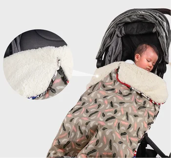 

Thick Baby Swaddle Wrap Knit Envelope Newborn Sleeping Bag Baby Warm Swaddling Blanket Infant Stroller Sleep Sack Footmuff