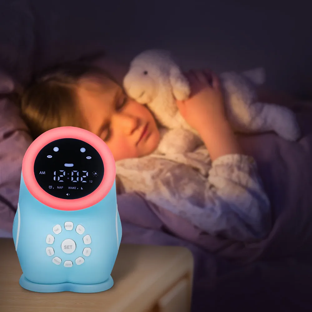 Digital Alarm Clock For Children Bedside Table Colorful Night Light Sleep Training Wake Up Morning
Digital Alarm Clock For Children Bedside Table Colorful Night Light Sleep Training Wake Up Morning