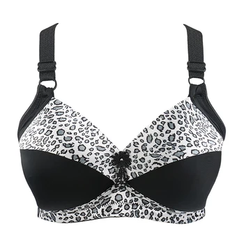 Women's Plus Size Bra Leopard Print Wire Free Bras Push Up Adjusted Brassiere Thin Cup Underwear
Women's Plus Size Bra Leopard Print Wire Free Bras Push Up Adjusted Brassiere Thin Cup Underwear