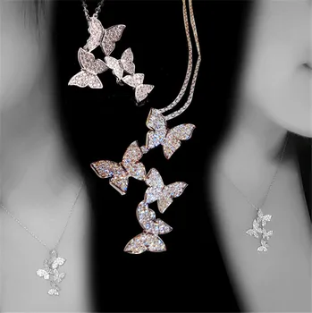 Butterfly shape Real 925 Sterling Silver Diamond cz Jewelry set Charm Party Wedding Earrings Necklace For Women Bridal Jewelry
Butterfly shape Real 925 Sterling Silver Diamond cz Jewelry set Charm Party Wedding Earrings Necklace For Women Bridal Jewelry
