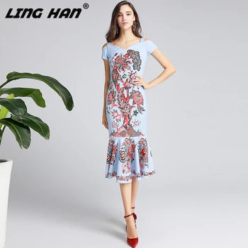 LINGHAN Elegant Beading Mermaid Dress Fashion Diamonds Print temperament Slim Party Dresses Designer Spring New
LINGHAN Elegant Beading Mermaid Dress Fashion Diamonds Print temperament Slim Party Dresses Designer Spring New