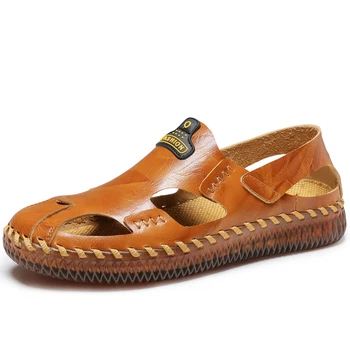 Handmade Leather Mens Casual Shoes Summer Beach Sandals Man Flats Retro Outdoor Walking Shoes Male Sport Sneakers Footwear 38-48
Handmade Leather Mens Casual Shoes Summer Beach Sandals Man Flats Retro Outdoor Walking Shoes Male Sport Sneakers Footwear 38-48