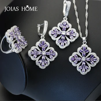 JoiasHome 925 Sterling Silver Jewelry Super Flash Romantic Clover Bride Wedding Dress Jewelry Three-Piece Set
JoiasHome 925 Sterling Silver Jewelry Super Flash Romantic Clover Bride Wedding Dress Jewelry Three-Piece Set