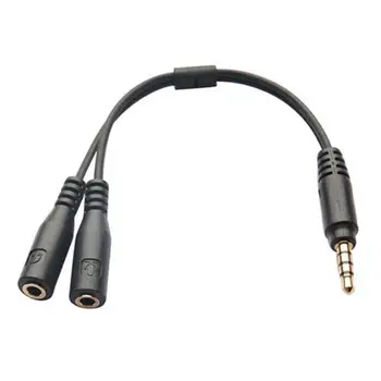 3.5mm Stereo Audio Male To 2 Female Headphone Y Splitter Cable Adapter With Microphone For Tablets Notebook PC 
3.5mm Stereo Audio Male To 2 Female Headphone Y Splitter Cable Adapter With Microphone For Tablets Notebook PC