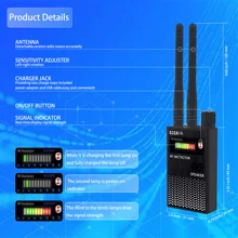 Anti-Spy GPS Wireless Signal Automatic Detector Finder Tracker Frequency Scan Sweeper Protect Security G318A
Anti-Spy GPS Wireless Signal Automatic Detector Finder Tracker Frequency Scan Sweeper Protect Security G318A