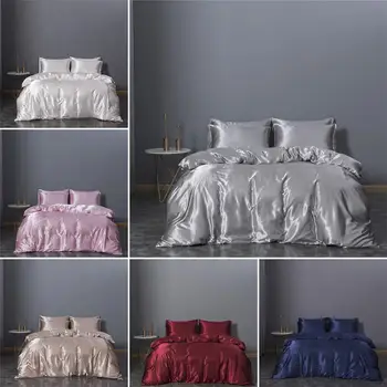Upgraded 100% Satin Silk Bedding Set Luxury Quilt Duvet Cover And Bed Bed Double Set Pillowcase Set Single Sheet Bedclothe Silky
Upgraded 100% Satin Silk Bedding Set Luxury Quilt Duvet Cover And Bed Bed Double Set Pillowcase Set Single Sheet Bedclothe Silky