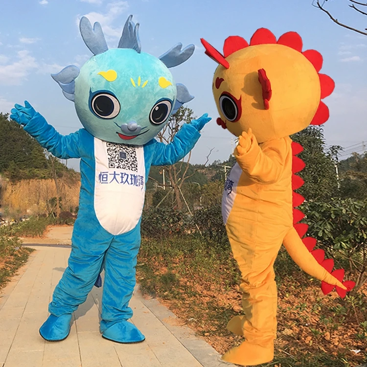 New Blue Yellow Red Dragon Mascot Costume Fancy Dress Adult Size Cartoon Clothing Cosplay for Halloween Carival Party Event
New Blue Yellow Red Dragon Mascot Costume Fancy Dress Adult Size Cartoon Clothing Cosplay for Halloween Carival Party Event