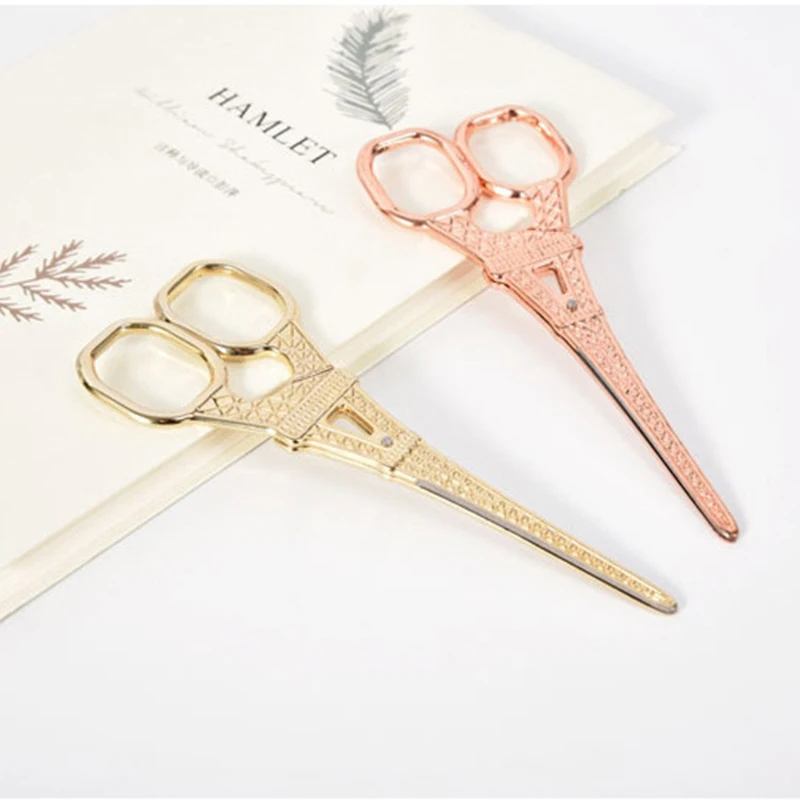 Stainless Steel European Vintage Eiffel Tower Scissors Sewing Small Scissors DIY Office Home Tools (Golden)
Stainless Steel European Vintage Eiffel Tower Scissors Sewing Small Scissors DIY Office Home Tools (Golden)