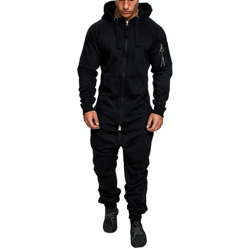 Hoodies Overalls Men Pure Color Splicing Jumpsuit Long Sleeve Male Clothes Men's Jumpsuits One-piece Garment Pajama Streetwear
Hoodies Overalls Men Pure Color Splicing Jumpsuit Long Sleeve Male Clothes Men's Jumpsuits One-piece Garment Pajama Streetwear