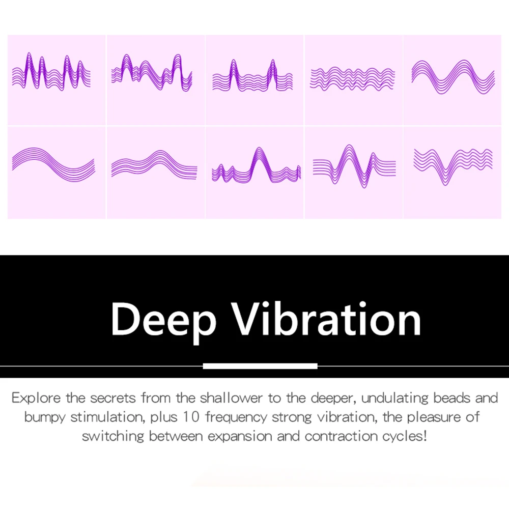 3 Motors Powerful Dildo Vibrators Anal Beads Silicone Prostate Massager Super Long Butt Plug Soft Deep Vibration Exercise Plug (5)