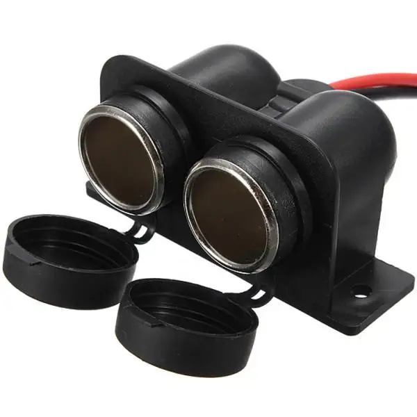 12V Waterproof Power Motorcycle Boat Car Auto Lighter Dual Socket Plug 12V Waterproof Power Motorcycle Boat Car Auto Lighter Dual Socket Plug
