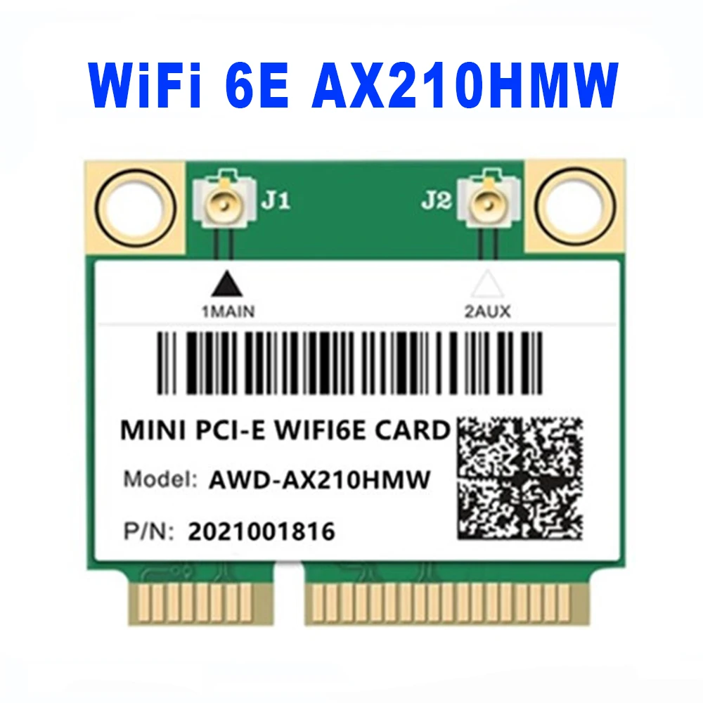 Wi-Fi 6E 3000 Мбит/с Bluetooth 5 2 AX210HMW для беспроводной карты Intel AX210 Mini PCI-E 1/802 AX/ac 4G/5 ГГц