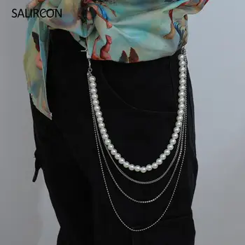 Salircon Fashion Imitation Pearl Trousers Key Chain for Women Men Multi Layer Waist Pants Chain Clothing Accessory Kpop Jewelry
Salircon Fashion Imitation Pearl Trousers Key Chain for Women Men Multi Layer Waist Pants Chain Clothing Accessory Kpop Jewelry