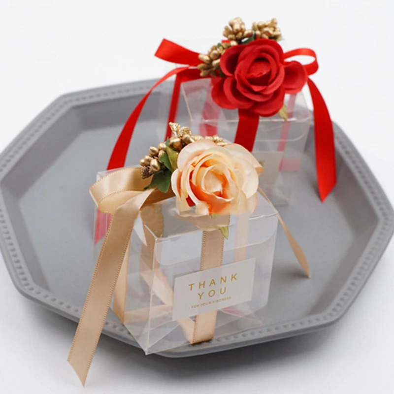 plastic/kraft paper box for party gift wedding candy packing