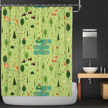 Seamless Forest with Animals Pattern Fabric Shower Curtain,088805 for Bathroom Decor,36''W x 72''H
Seamless Forest with Animals Pattern Fabric Shower Curtain,088805 for Bathroom Decor,36''W x 72''H