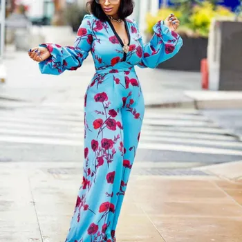 Female Beach Boho Party Jumpsuit Women High Waist Floral Romper Casual V Neck Wide Legs Romper 
Female Beach Boho Party Jumpsuit Women High Waist Floral Romper Casual V Neck Wide Legs Romper