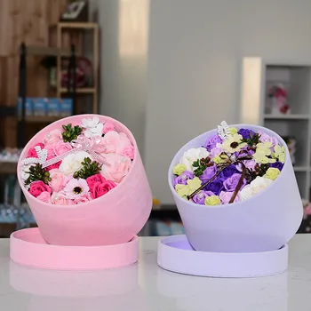 Rose high-grade flannelette round gift box Manufacturers direct soap flower gift box Christmas and valentine's day gifts
Rose high-grade flannelette round gift box Manufacturers direct soap flower gift box Christmas and valentine's day gifts