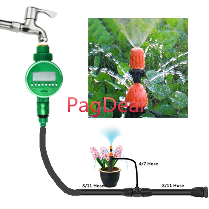 10M 8/11 Micro Garden Hose Auto Drip Irrigation Systems With Manual Timer Dripping Spray Sprinkler Plant Self Watering Kit
10M 8/11 Micro Garden Hose Auto Drip Irrigation Systems With Manual Timer Dripping Spray Sprinkler Plant Self Watering Kit